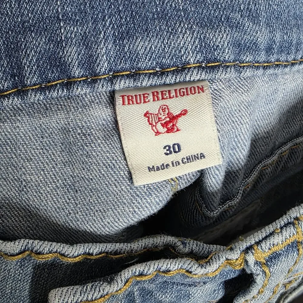 True Religion Rocco Light Wash Relaxed Skinny Jeans Size 30 (29x31.5)